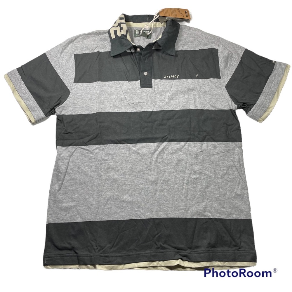NWT Blend vintage hand crafted stripes polo shirt Size L